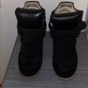 Isabel marrant bekket leather and suede sneaker